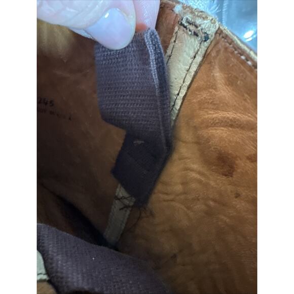 VTG FRYE 80's 2955T Campus Boots Leather Brown 9D Classic Square Toe Made USA - Picture 7 of 12